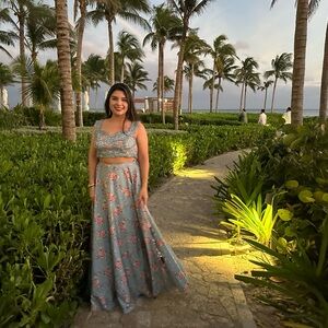 Elegant Green & Teal Lehenga